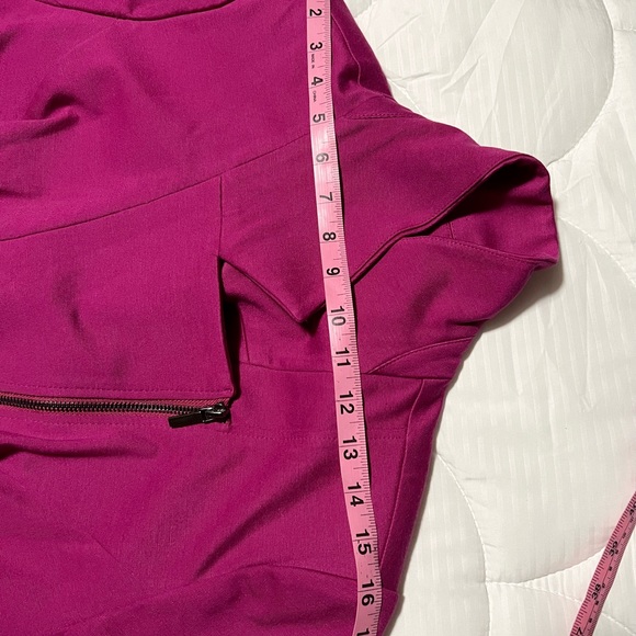 Lane Bryant Casual Career Jacket with zippers size 16 Fushia - Picture 8 of 14